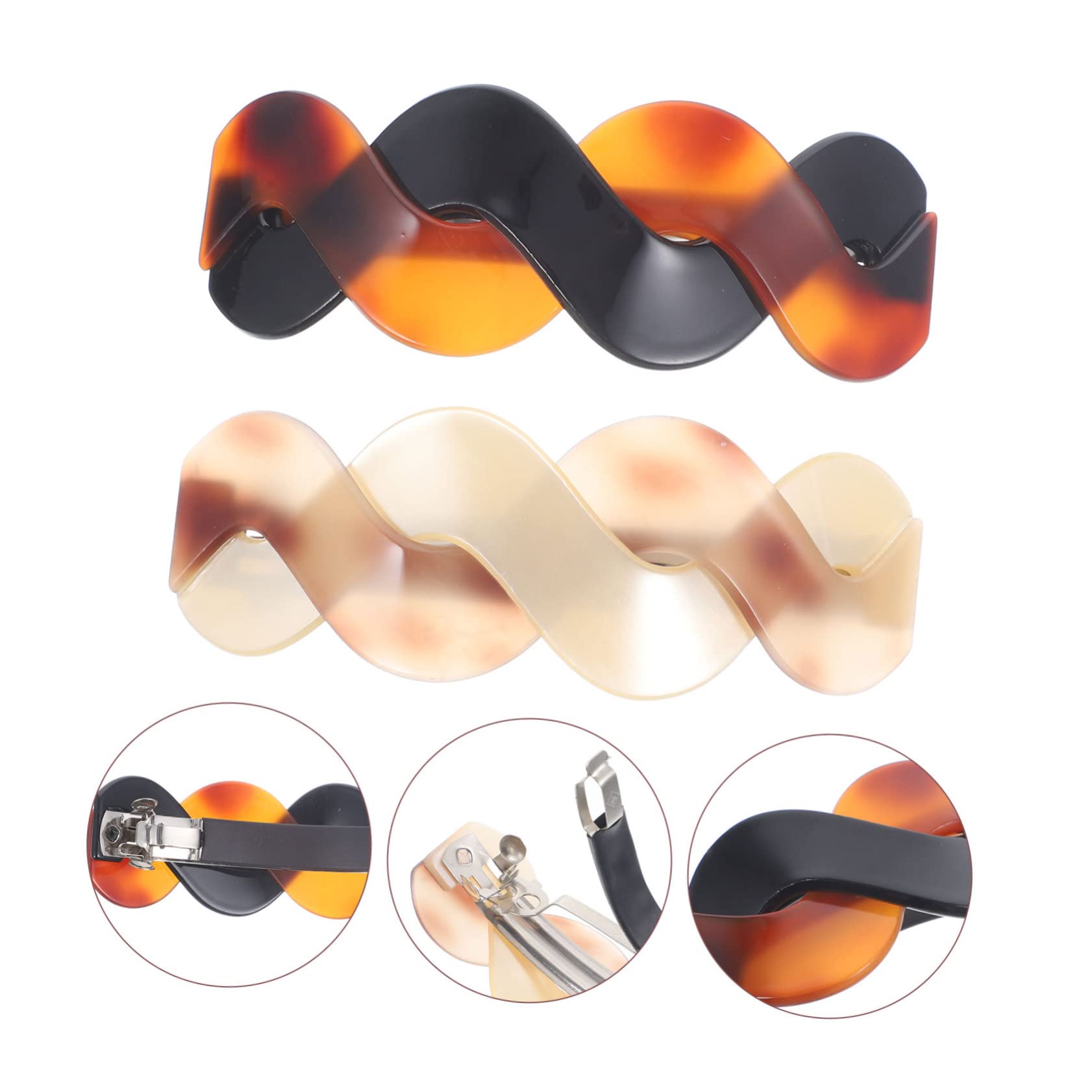 NOLITOY 10piezas Barretas De Cabello Sujetadores De Coleta y Moño Clips Para Mujeres Rojo Café y