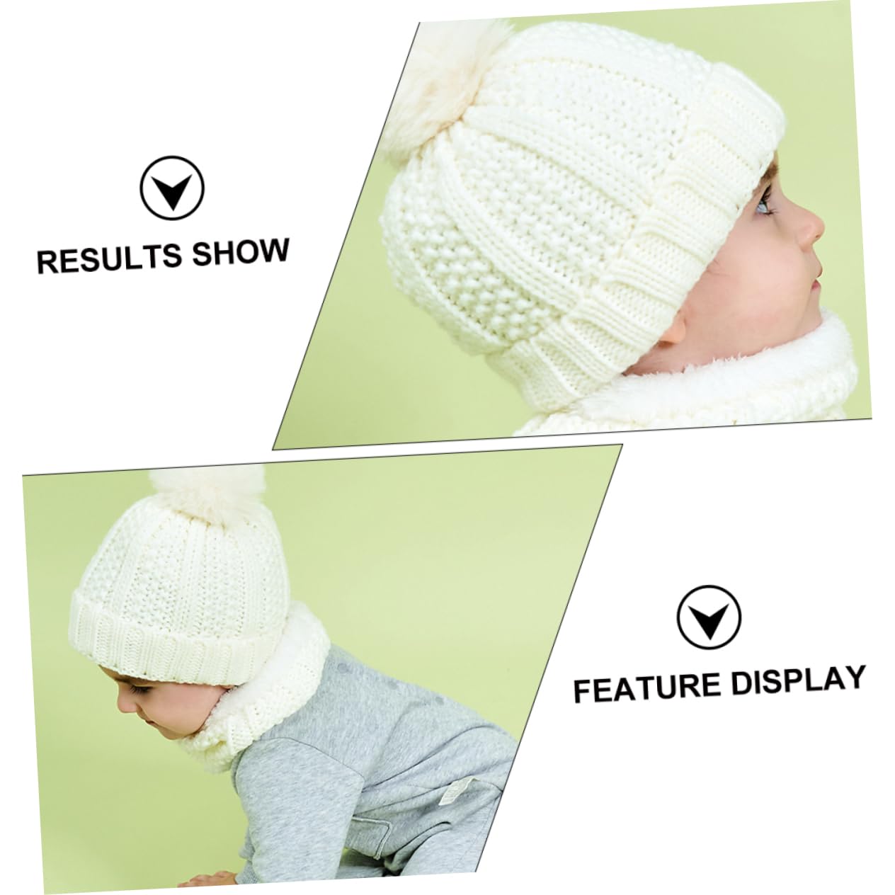 Berretto per Cappello di Pile Cappello Invernale per Neonato Cappello Invernale Lavorato a Maglia Calda Ragazza con Cappello a Maglia Ragazze Caldo Acrilico Bianca