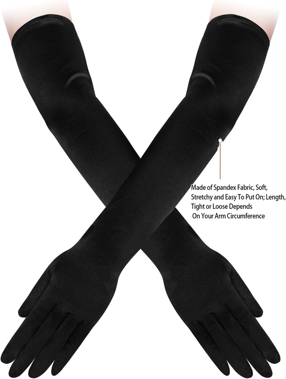 Cizoe Flapper Accessories for Women,20s Great Gatsby Accessory Set 1920s Headpiece Flapper Headband Gloves Necklace - Image 7