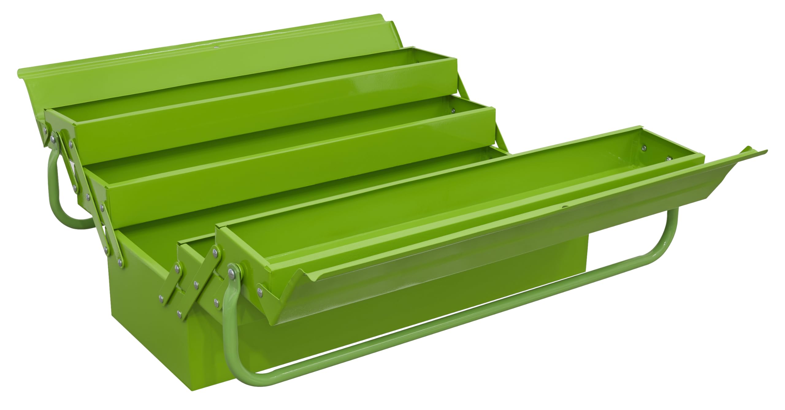 Sealey AP521HV 530mm 4 Tray Cantilever Toolbox - Hi-Vis Green