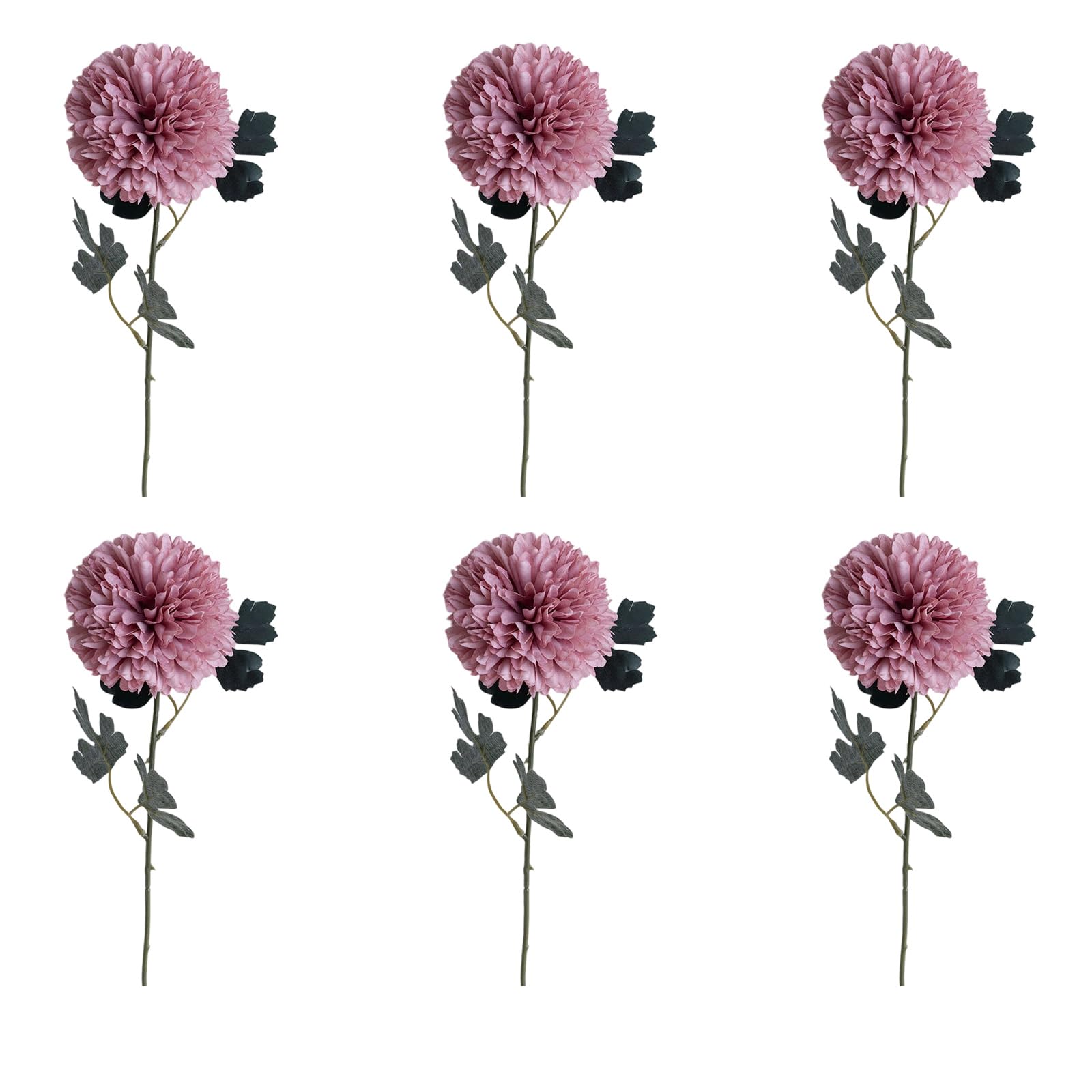 HDOYTXXM 6PCS Bendable Realistic Flower Stems 22.2Inch Artificial with Leaves for Wedding Decoration Vase Arrangement Artificial