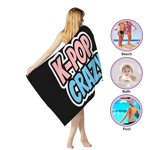 Miniatura 5 de XEMznz K-Pop - Toalla de playa de microfibra para fanáticos de la música coreana, de secado rápido, súper absorbente, de gran tamaño, para viajes,