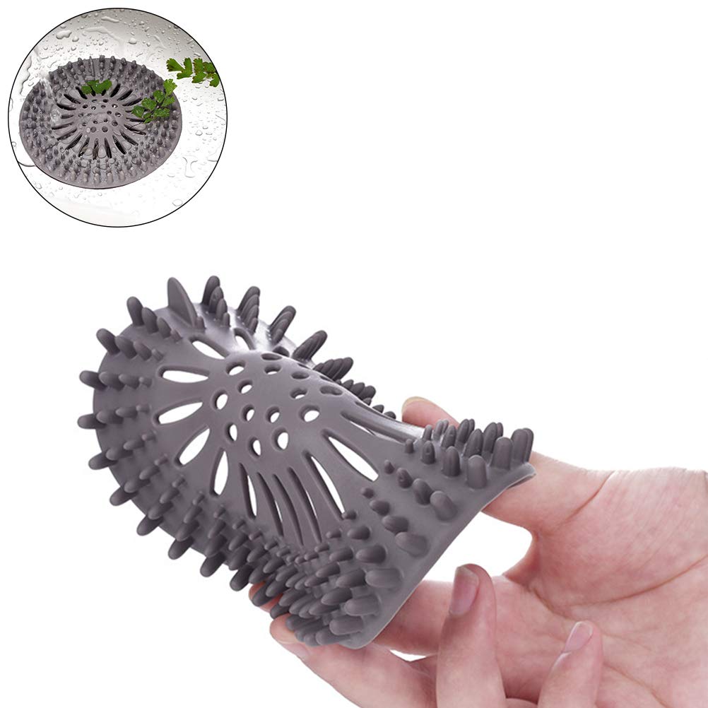 Lispeed Sink Strainer Drain Protector Cover Hair Catcher Stopper Strainer Silicone Sink Anti-Clogging Filter Hair Strainer for Bathroom Shower Kitchen