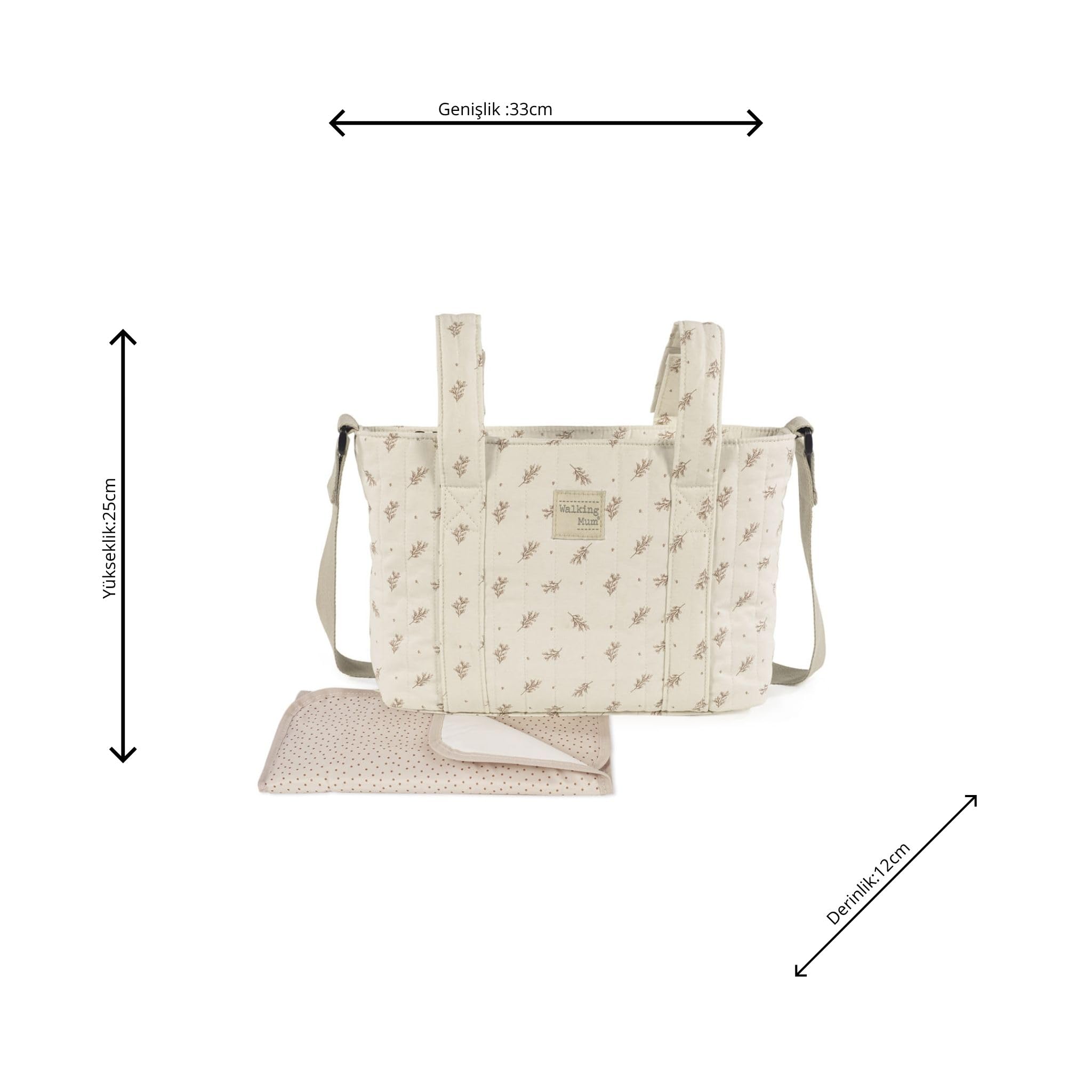 Walking Mum Borsa a spalla PINK MIMOSA beige rosso