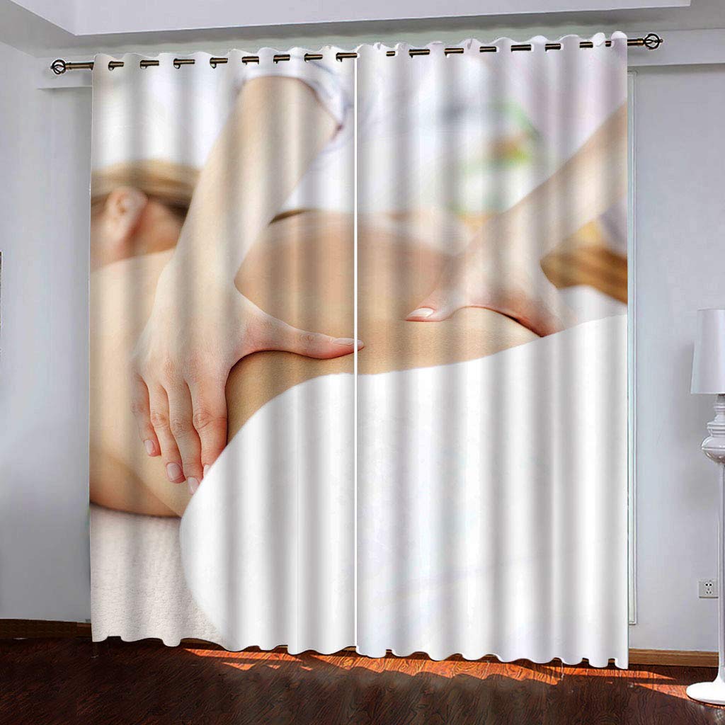 Rideaux opaques drapés à oeillets avec isolation thermique 3D