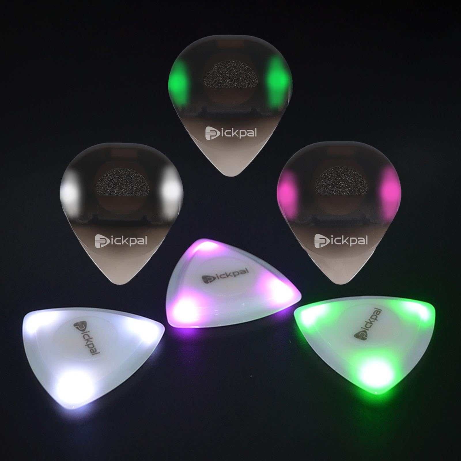 2 set di 6 plettri luminosi per chitarra, colorati, ideali come regalo per prestazioni