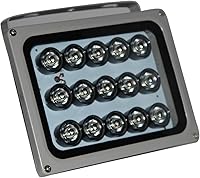 Vista 3 de Infrarrojo IR Iluminador Lámpara Luz Visión Nocturna, 15 LEDs 30W, Gran Angular, Luz Impermeable para Cámara CCTV de Seguridad