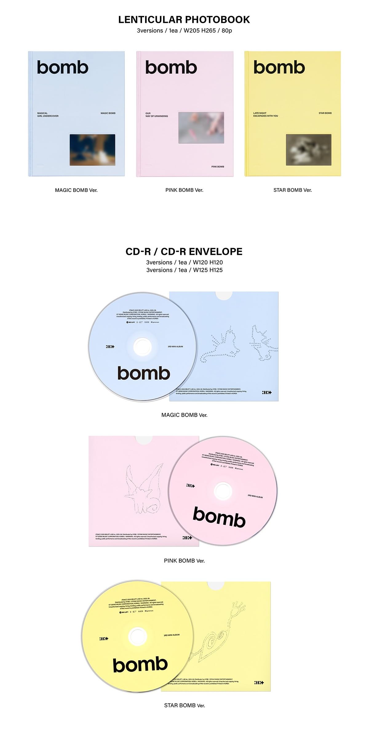 ILLIT bomb Merch ver アルバム Amazon.co.jp: ILLIT - 3rd mini album 'bomb' (Merch ver