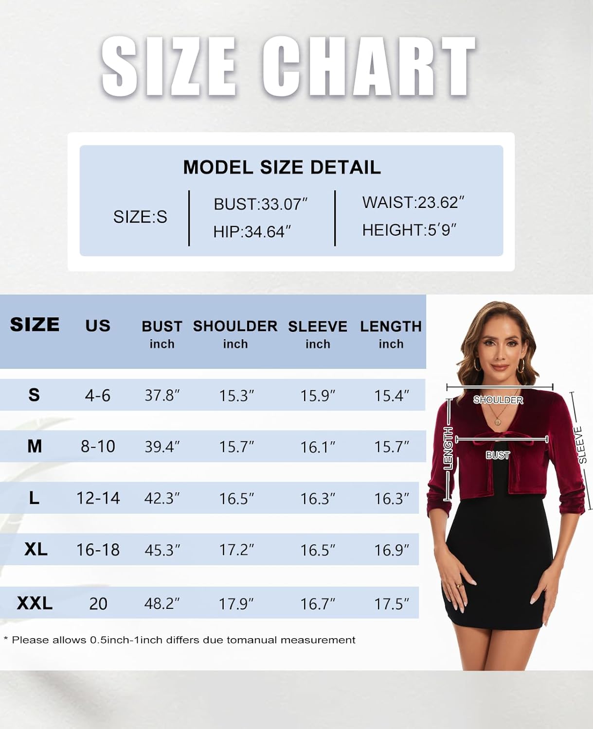 Women's Elegant 3/4 Sleeve Velvet Shrug Bolero Tie Front Cocktail Party Cropped Cardigan Shrugs Top for Dress - Image 3