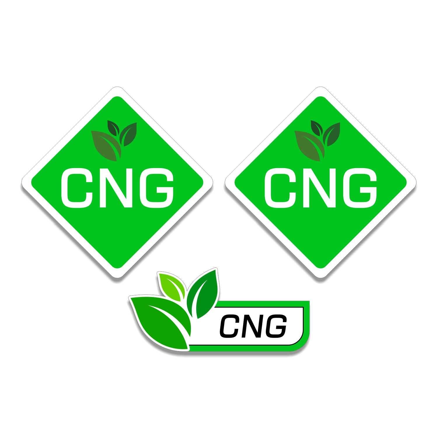 Piston Graphics CNG Stickers for Cars Fuel Badge
