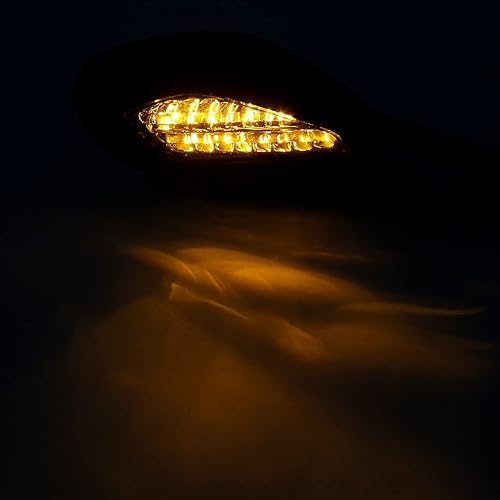 Miniatura 5 de Green-L Espejos laterales retrovisores negros con señal de giro LED para Ducati Panigale V4 2018-2021