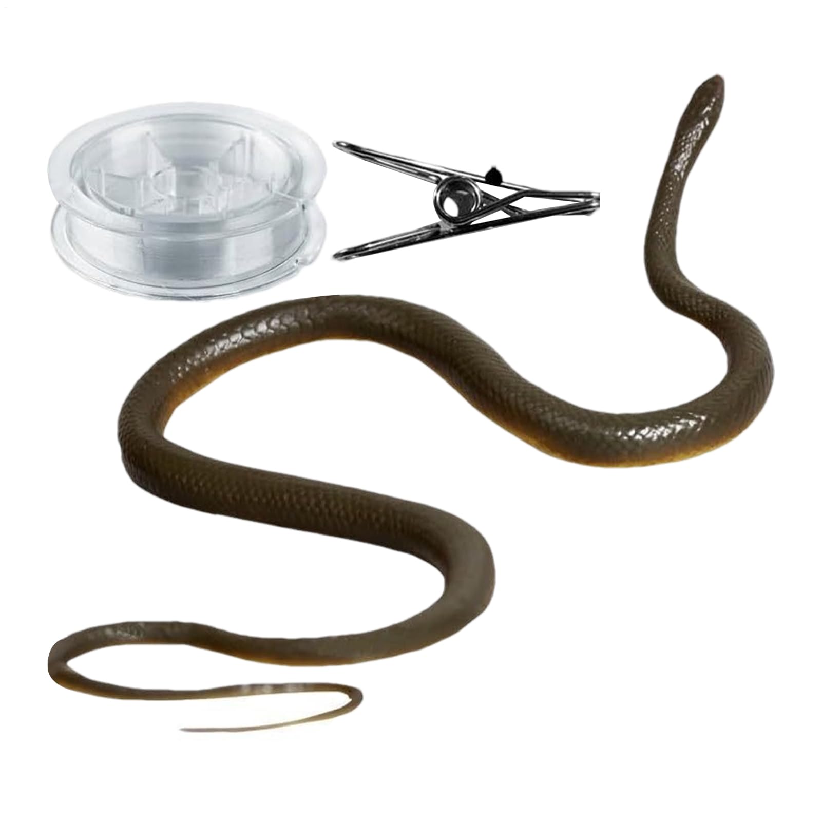 Gioco a serpente con corda e clip, realistico giocattolo a serpente finto su una corda per bambini, adulti e adolescenti, giocattolo da golf, G