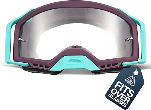 Gafas de motocross OTG, gafas de motocross ATV para hombres, mujeres, adultos, jóvenes, gafas de motocicleta de visión amplia