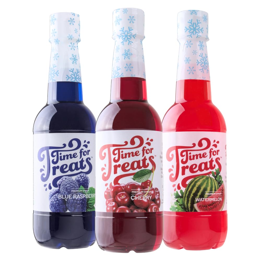 VICTORIO Shaved Ice/Snow Cone Syrup, Cherry, Blue Raspberry, Watermelon 16.9 fl oz 3PK by VICTORIO VKP 1109 by Victorio Kitchen Products