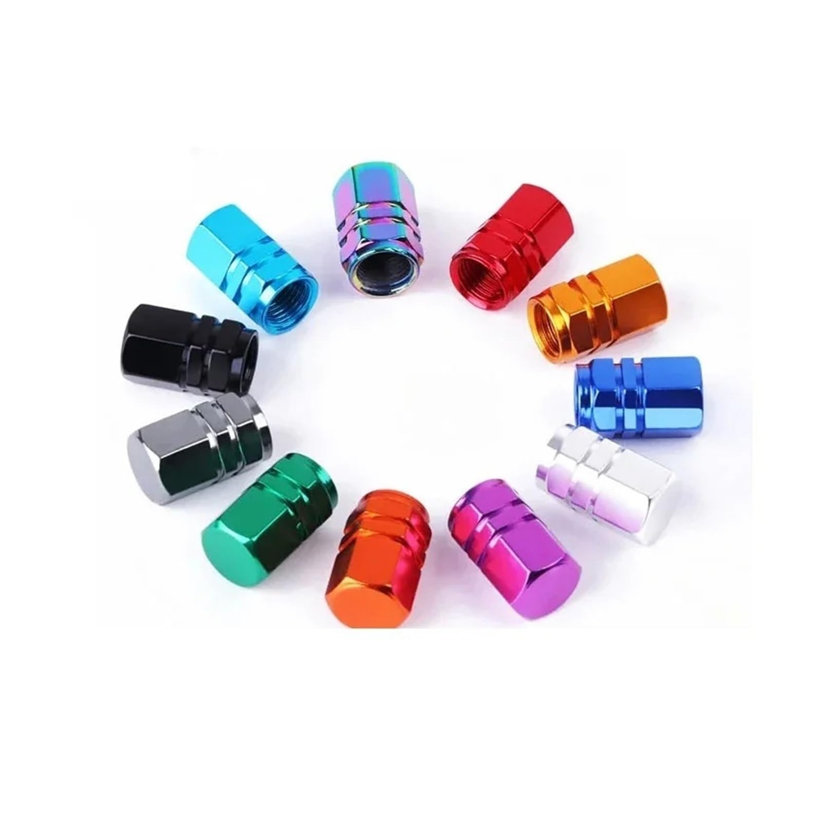 4 tappi per valvole dei pneumatici in alluminio, ermetici, antipolvere, per auto, camion, bici (rosso, 4 pezzi)