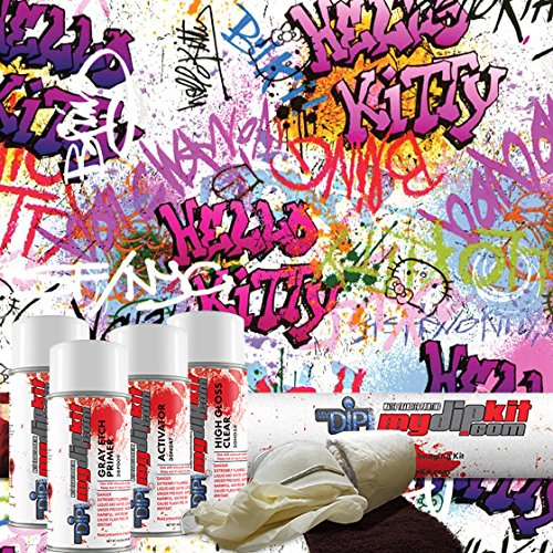 Hydrographics Film Kit - MyDipKit - LL-121- Kitty Grafitti - Water Transfer Printing