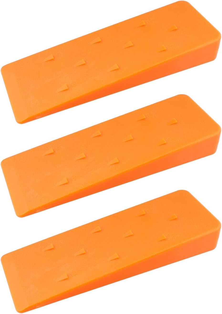 Felled Spiked Tree Felling Wedges for Tree Cutting – 8in Orange Plastic Felling Wedge, Logging Tools – 3 Pack