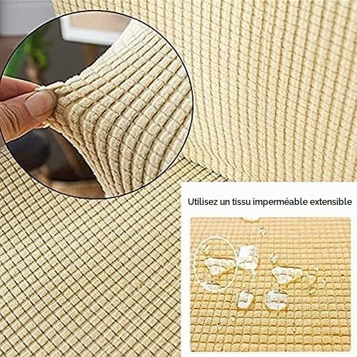 Couverture De Chaise/Housse De Chaise Salle A Manger Housse De Chaise Extensible 6 Pieces Scandinave Housse De Chaise avec Accoudoir Protecteur De Chaise Haute (Color :Gris, Size : 6pcs)