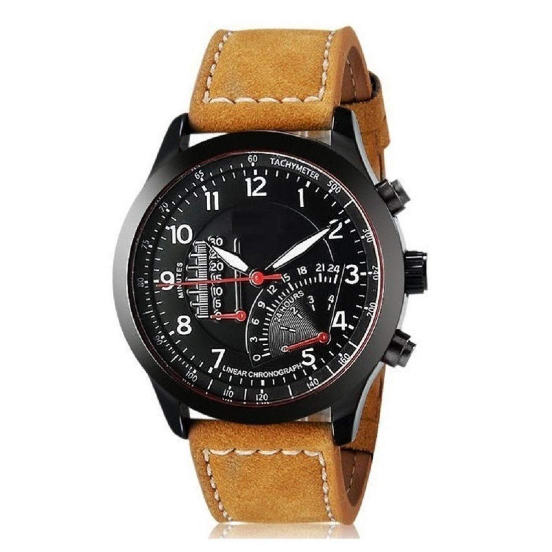Zeydan Brown Tan Belt Analogue Watch for Boys and Men (B07PNYYZXX) Amazon Price History, Amazon Price Tracker