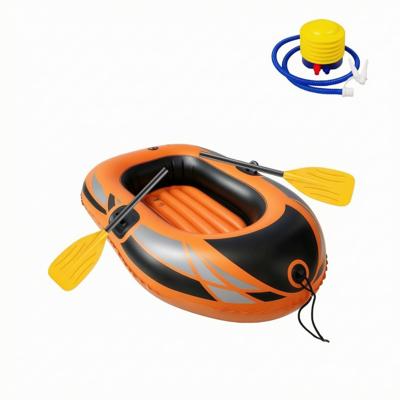 Inflable con Resistente Balsa, Style to 5, Naranja Y Negro