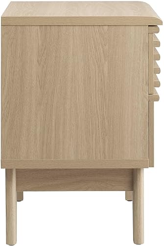 Miniatura 5 de Modway Mesa auxiliar de noche moderna de mediados de siglo Render en roble