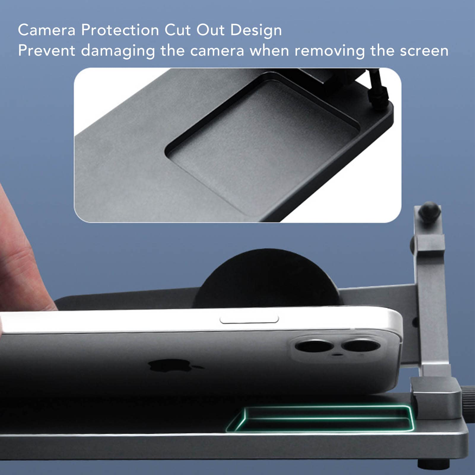 Riscaldamento del separatore di schermo del telefono meno cellulare con morbido silicone protezione, appuntamento di rimozione LCD in lega di alluminio per la riparazione del