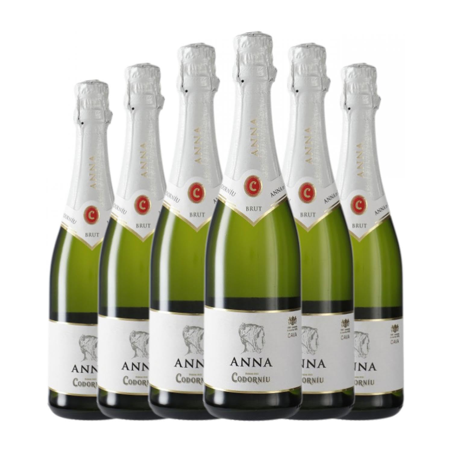 Codorníu Anna Brut Cava Reserva Media Botella 37 cl Espumoso blanco (Caja de 6 Media Botella de 37 cl)
