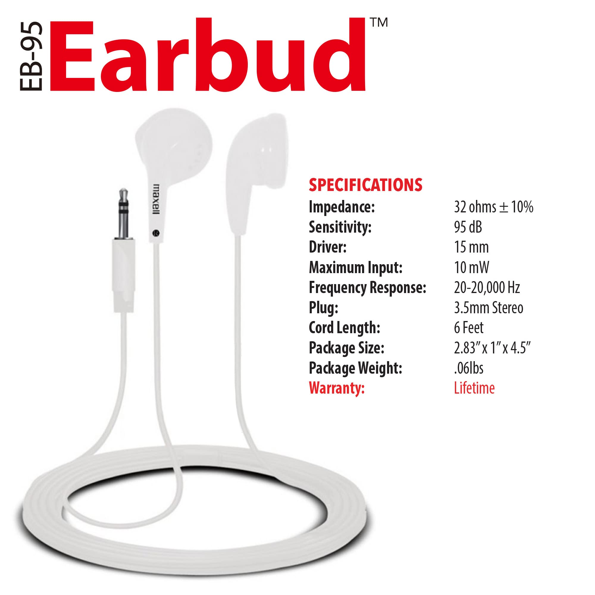 Amazon.com: Maxell 190599 Dynamic Sound Wired Lightweight Extended