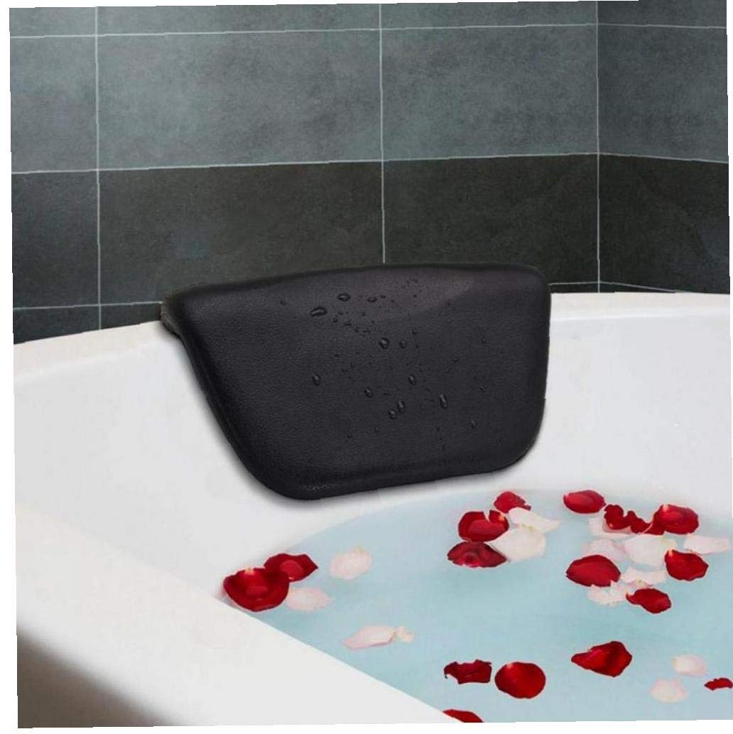 Hotaden Bath Pillow Pu Bath Cushion with Non-slip Suction Cups Ergonomic Home Spa Headrest for Relaxing Head Neck Back