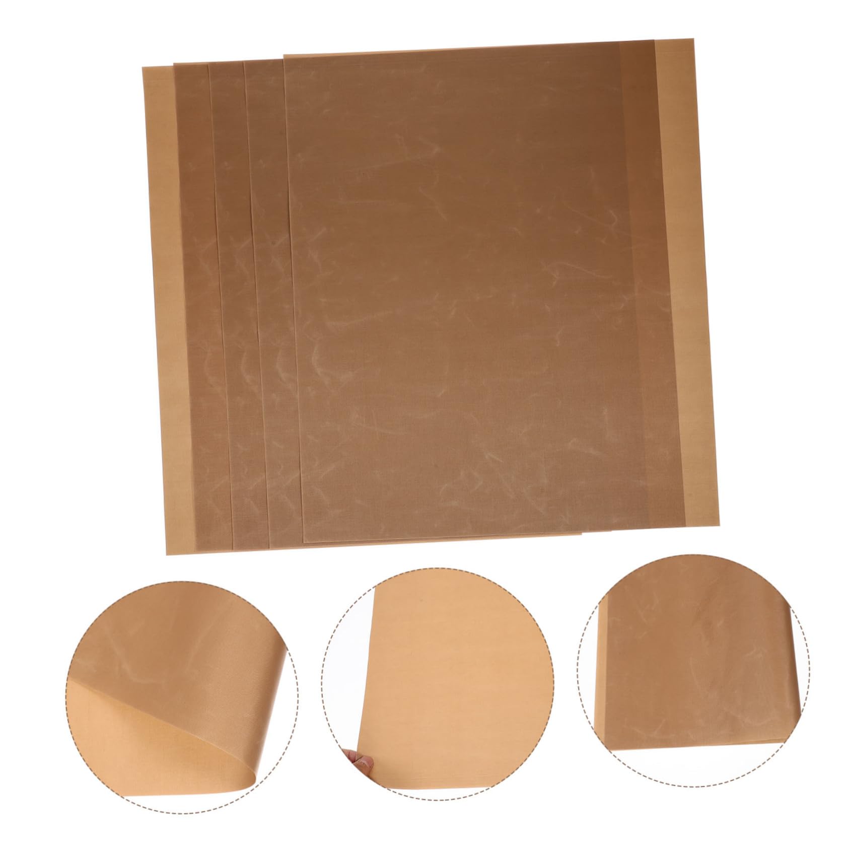 NUOBESTY 4 Ensembles Tapis De Cuisson en Argile Four d'argile Tapis De Cuisson Réutilisable en Pâte Polymère Rouleau À Pâtisserie en Terre Cuite Argile Rouge PTFE Coffee 4 Pièces * 4