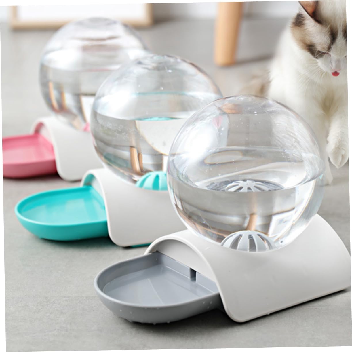 Raised Cat Bowl Automatic Water Dispenser for Pets Sturdy Leakproof Water Bowl for Drinking Safe Eco-Friendly for Cats Dogs