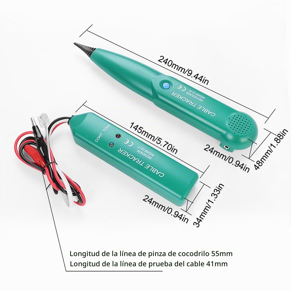 Comprobador Cable de Red, MS6812 Multifuncional Rastreador Cables, Línea Telefónica de Cable de Red, Cables Robot Cortacésped Mantenimiento Redes