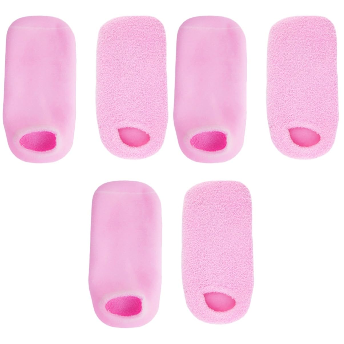 PLAFOPE 3 Pairs Gel Socks Moisture Socks Cotton Oil Socks Dry Heel Oil Socks Cotton Spa Socks Dry Heel Spa Socks Gel Lining Socks Oil Infused Socks Cracked Heel Socks Pink