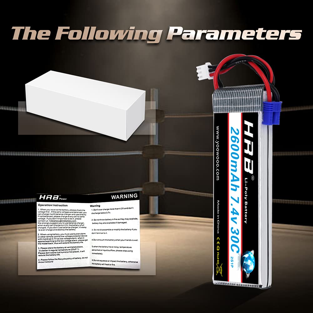 7.4V 2600mAh Li-ion Replacement Battery Pack with JST XH2