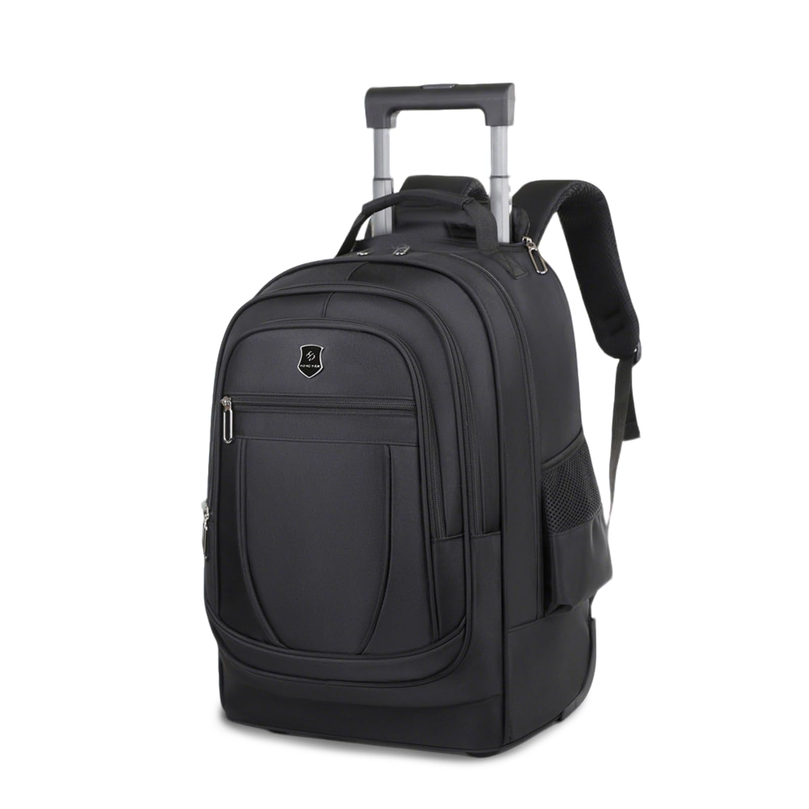 FANDARE 35L Rolling Laptop Backpack 2-in-1 Trolley Convertible Luggage Backpack with Wheels Travel Daypacks Multi-Functional Carry-On for Business Travel Trip Men School Outdoor Urban Backpacks Black