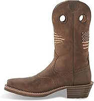 Vista 3 de Ariat Heritage Roughstock - Botas de trabajo de cuero con punta cuadrada para hombre
