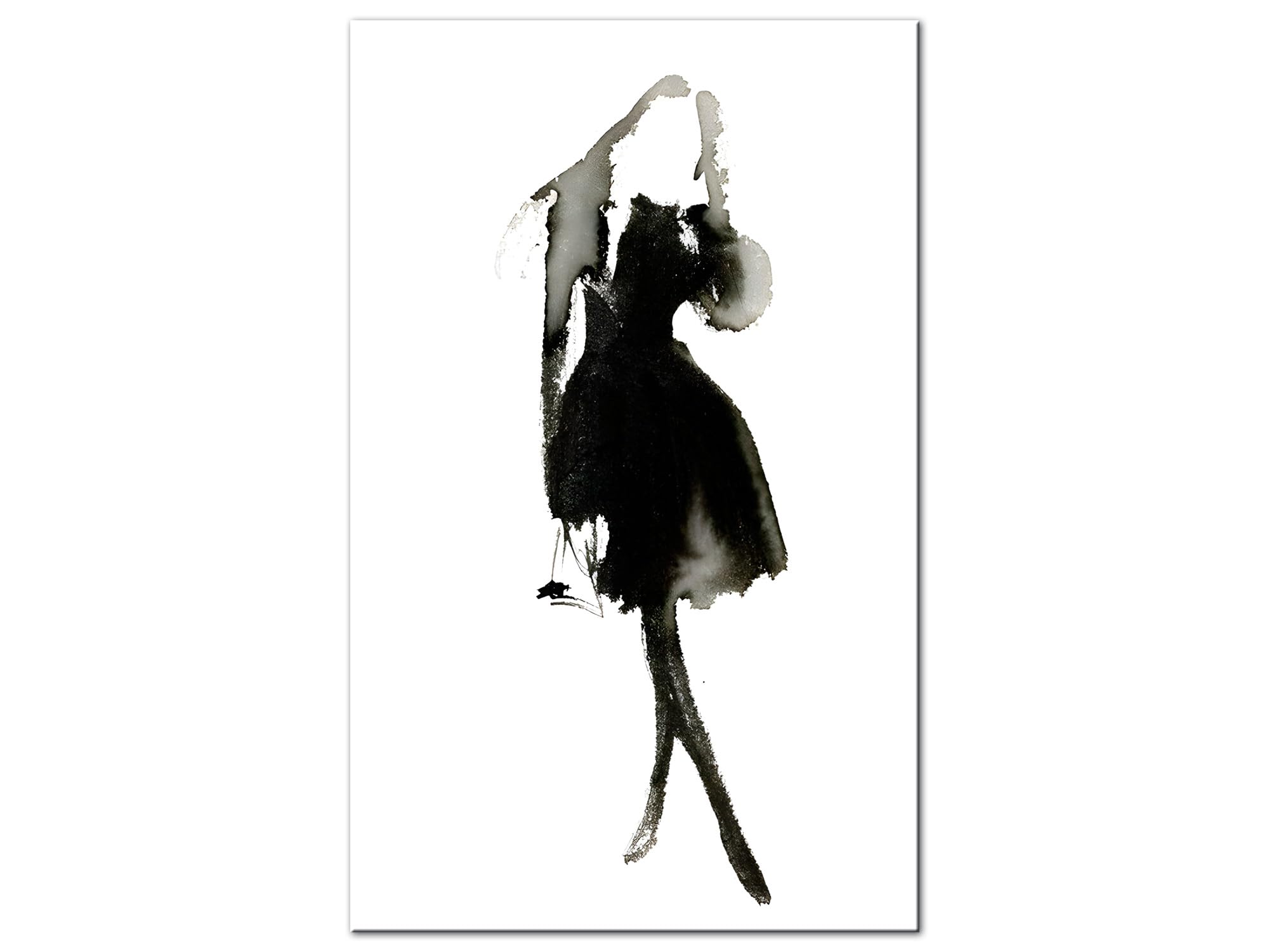 DECLINA Wandbild, schwarze Eleganz, Wanddekoration, abstrakte Kunst, Premium Foto auf glänzendem Acrylglas, französische Werkstatt