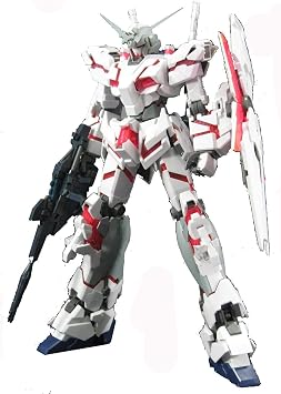 Bandai Hobby RX-0 Unicorn Gundam HD Color with MS Cage Master Grade Figure, Scale 1/100
