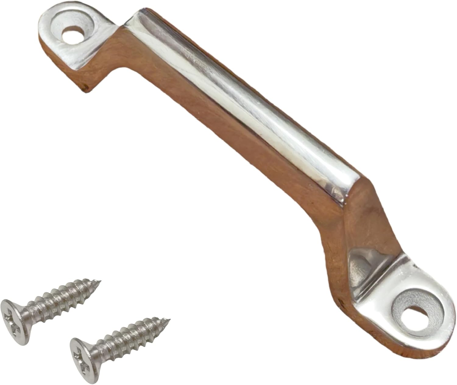 Heavy Duty Rounded Corners 304 Stainless Steel Door Handle, Metal Handle handrail, Suitable for Ships, RVs, chests of Drawers (Hole Centers: 3-1/2in(90mm)-1PC)