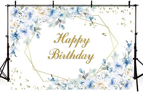 Miniatura 4 de Sendy Telón de fondo de feliz cumpleaños de 7 x 5 pies para decoración de fiesta de cumpleaños de niños, suministros de decoración de fiesta de