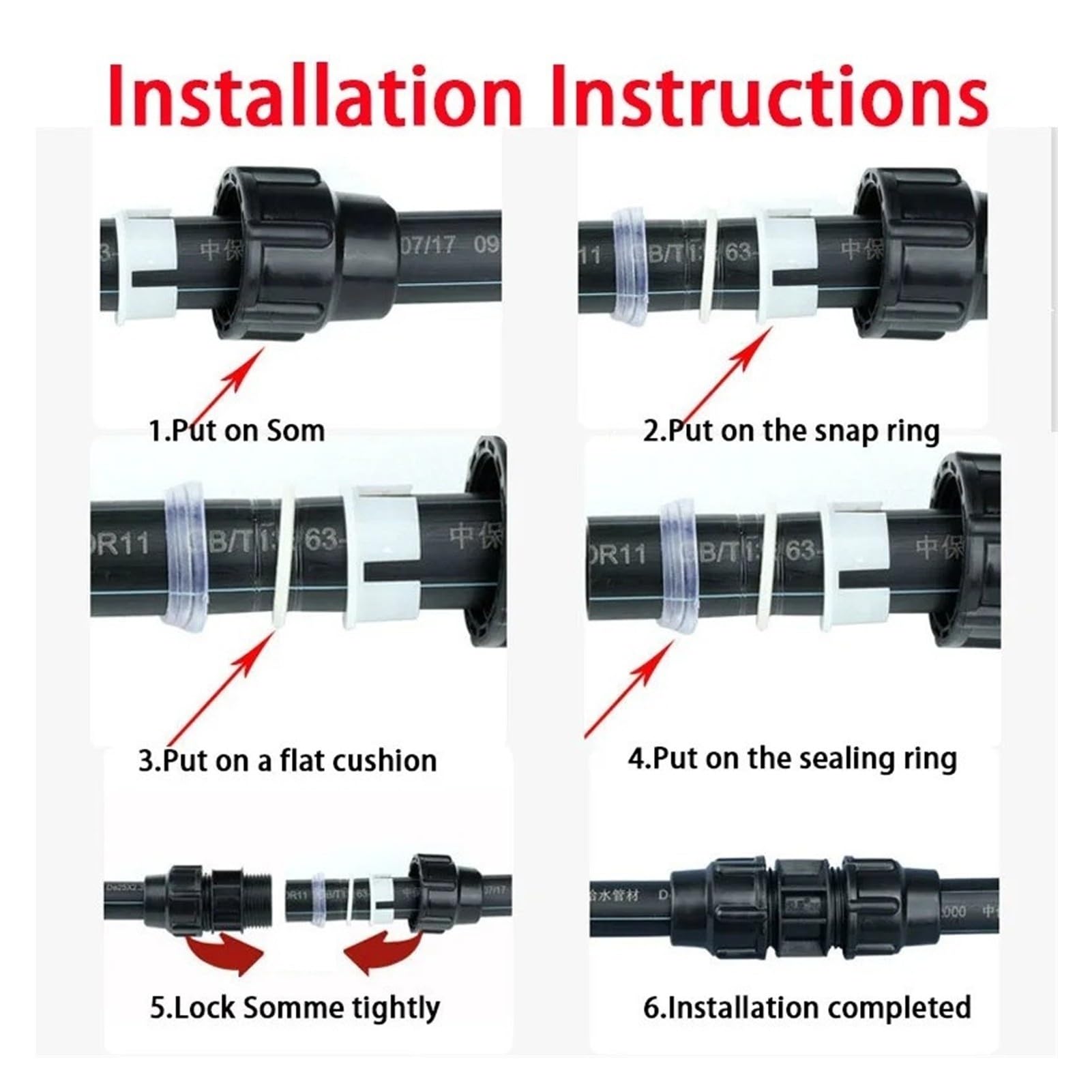 PE Variables T-Stück Rohrfitting Kit