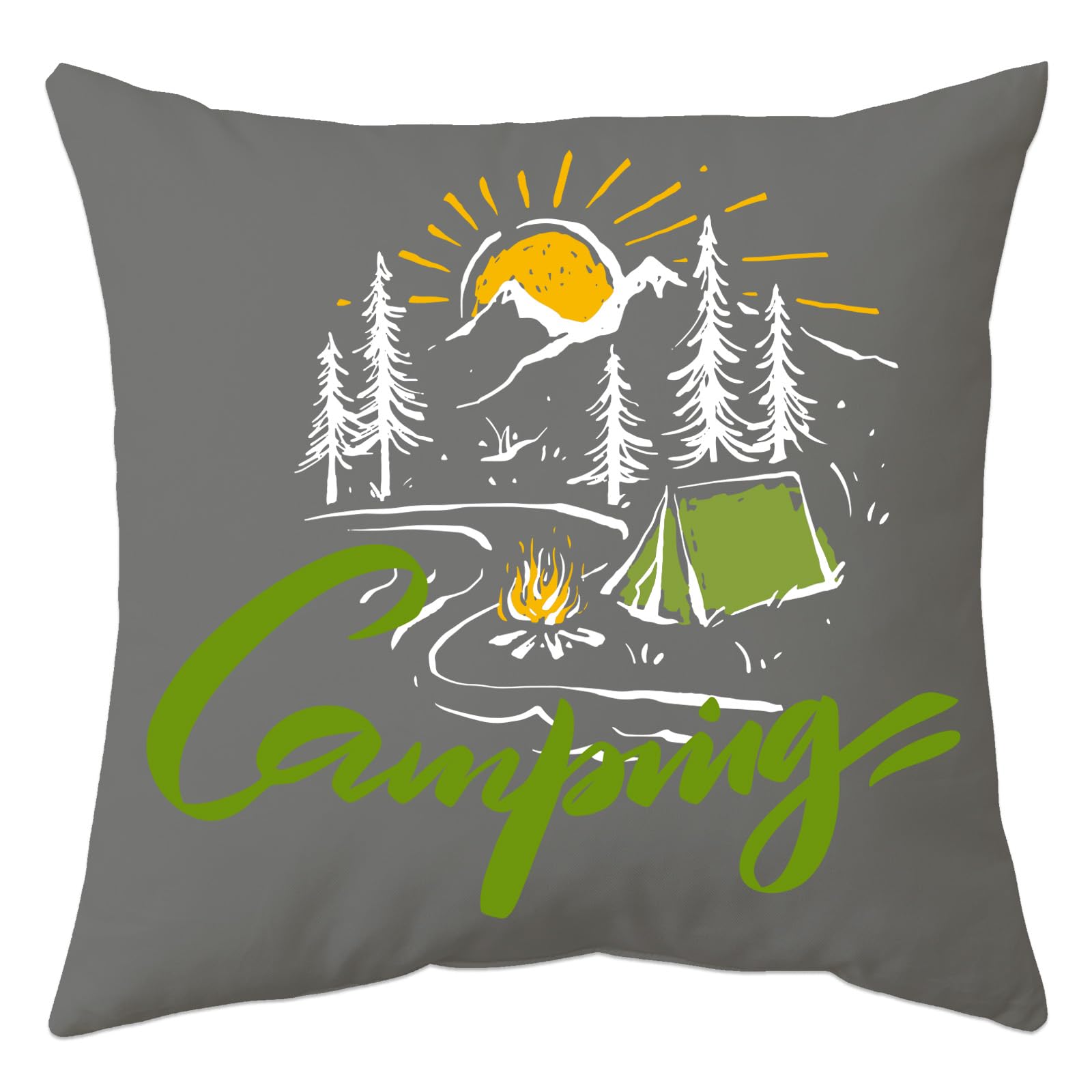 Anicy Camping Kissenbezug Deko - Personalisierte Geschenk Zubehör, Originelles Geschenk für Männer zum Geburtstag, Männertag, Vatertag und Weihnachten, Gadgets Wohnmobil, 45x45cm