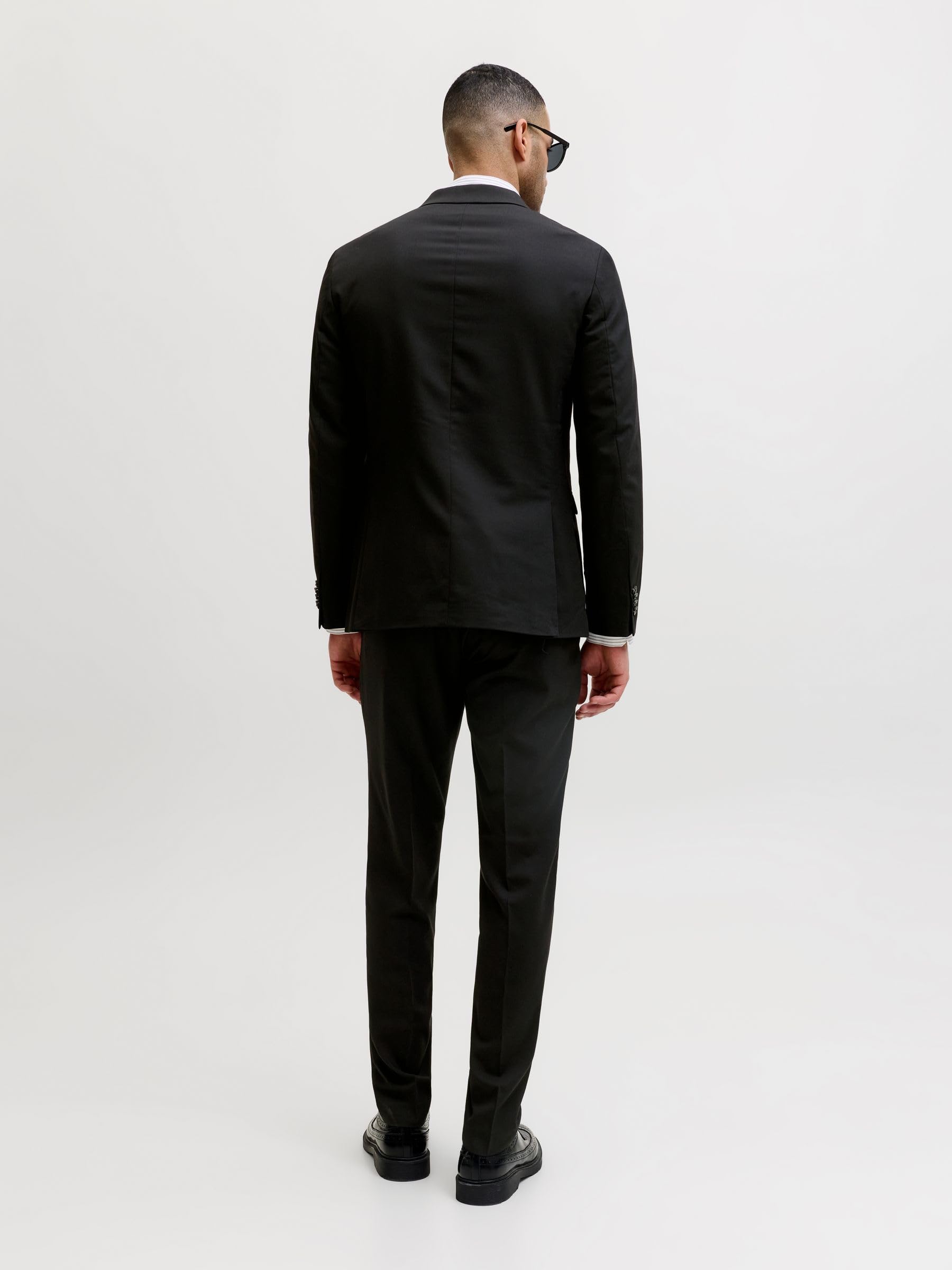 JACK & JONES Marynarka męska jednorzędowa Super Slim Fit, czarny, 56