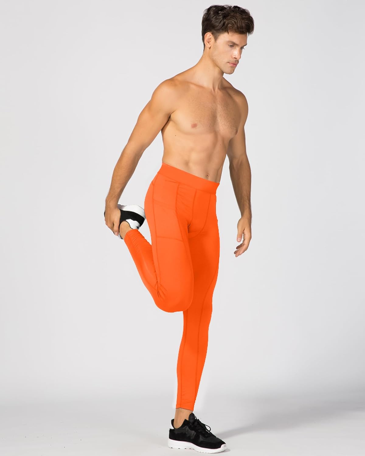 1 or 3 Pack Men's Compression Pants with Pocket Running Leggings Sports Cool Dry Workout Base Layer Underwear