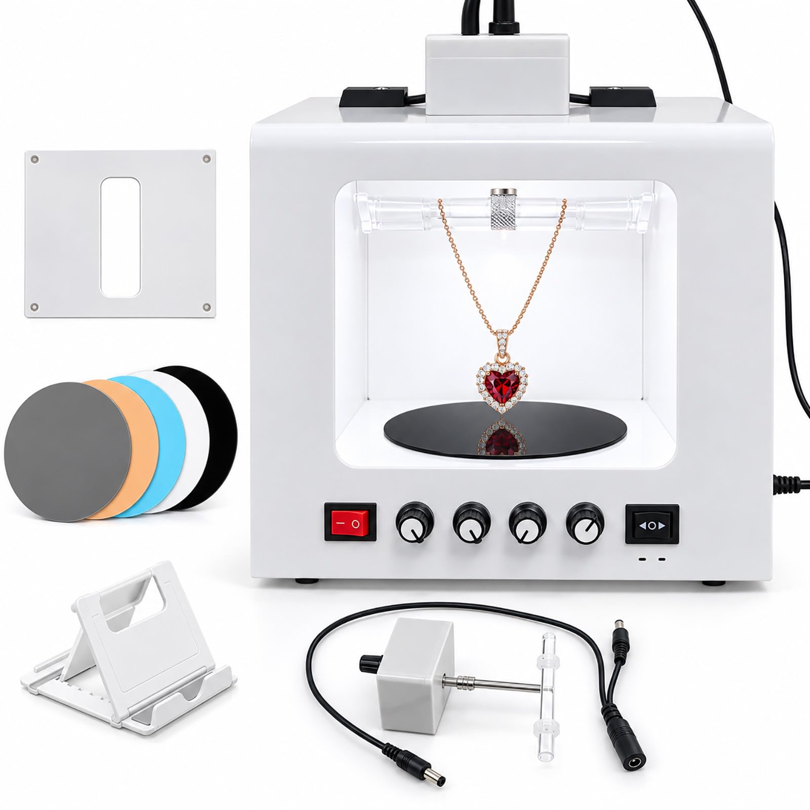 Caja fotográfica para Anillos y Pulseras con Giro de 360° TB200