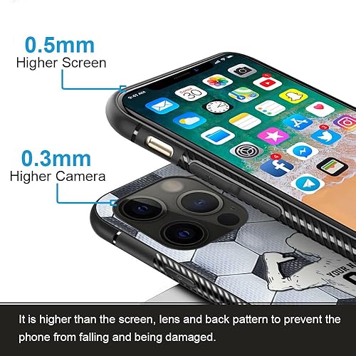 Miniatura 4 de DAIZAG Funda compatible con iPhone 12 Pro Max, funda deportiva personalizada para hombres y niños, regalo de número de nombre personalizado, regalo