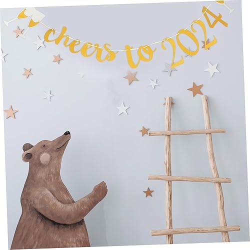 Miniatura 5 de Diadema de calabaza 1 juego de Año Nuevo Latte Art Decoración de Nochevieja Decoraciones Festivas de Año Nuevo 2024 Cartel de Feliz Año Nuevo