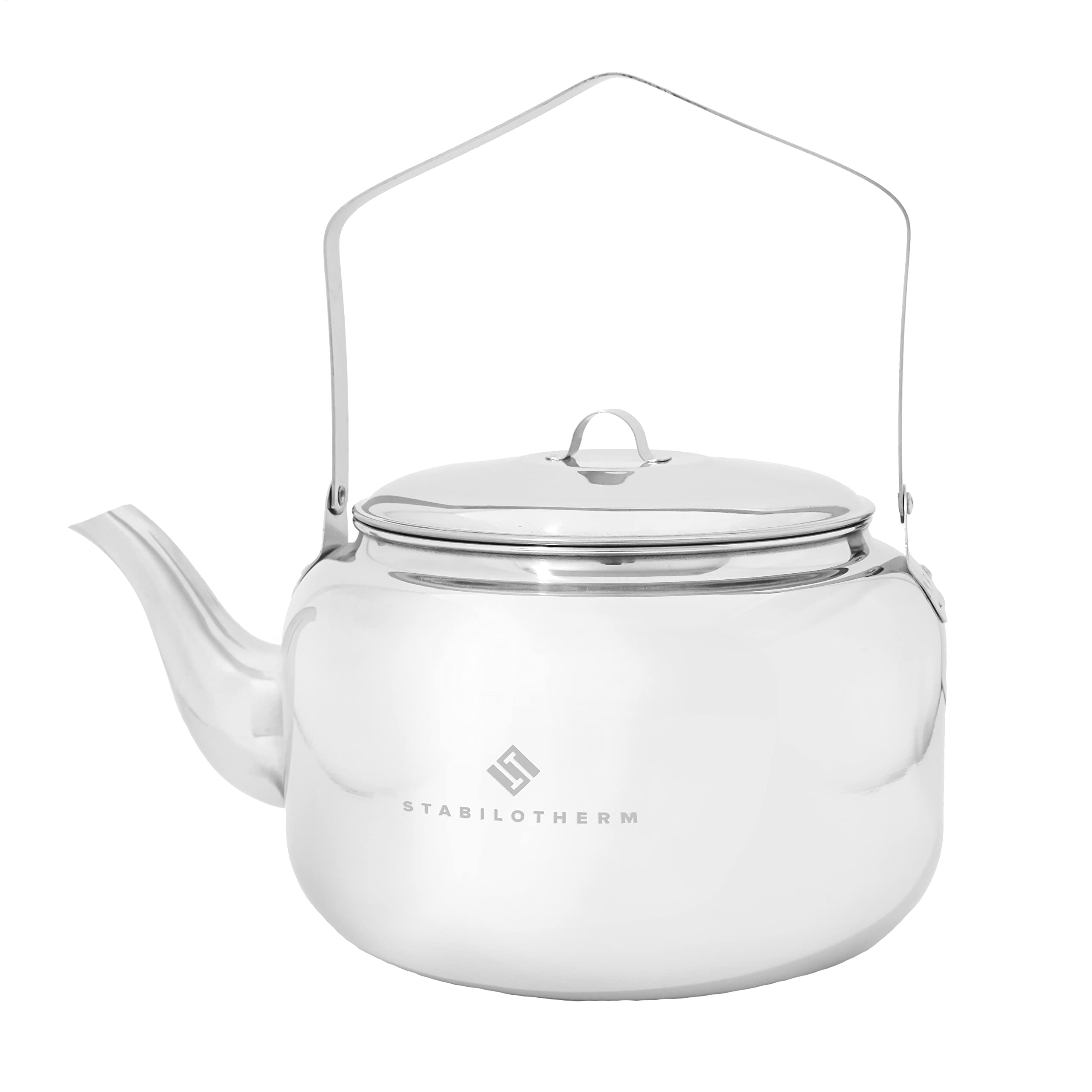Edelstahl Outdoor-Kaffeekessel 4 Liter I ideal für Lagerfeuer & Grill – Teekessel Wasserkessel Teekanne Wasserkanne Kochgeschirr – ideal für Outdoor Camping Wandern Reisen Picknick