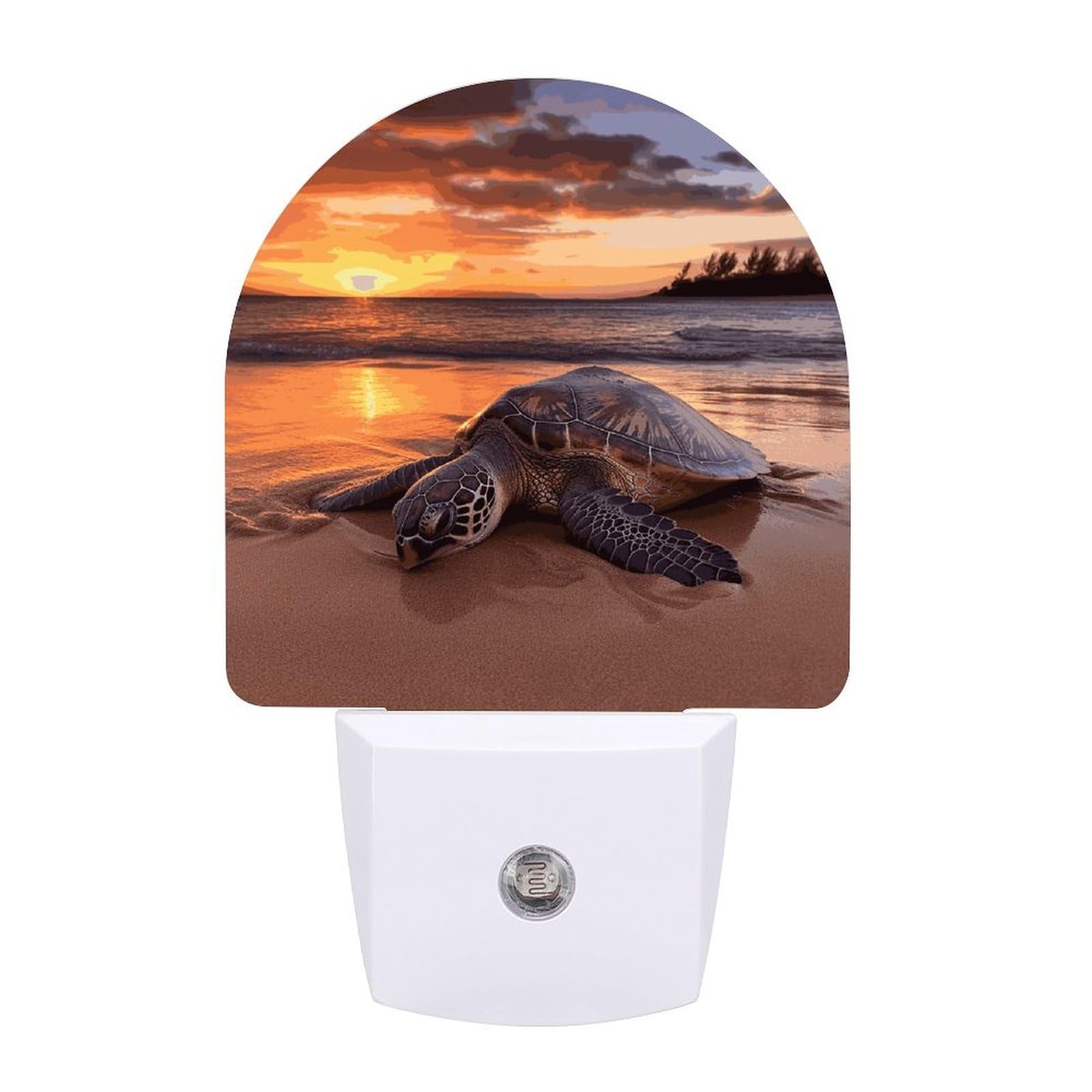 LDGSUPH - Sea turtle led night light with 0.5W smart night light sensor, plug-in night light, dusk to dawn sensor, energy saving small lights, night light