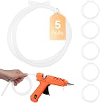 10 Pack Long Hot Glue Stick Rolls - 3.28 FT Long x 0.27" Diameter Mini Hot Glue Sticks for Fabric, Wood, Metal, Glass, Plastic, Floral